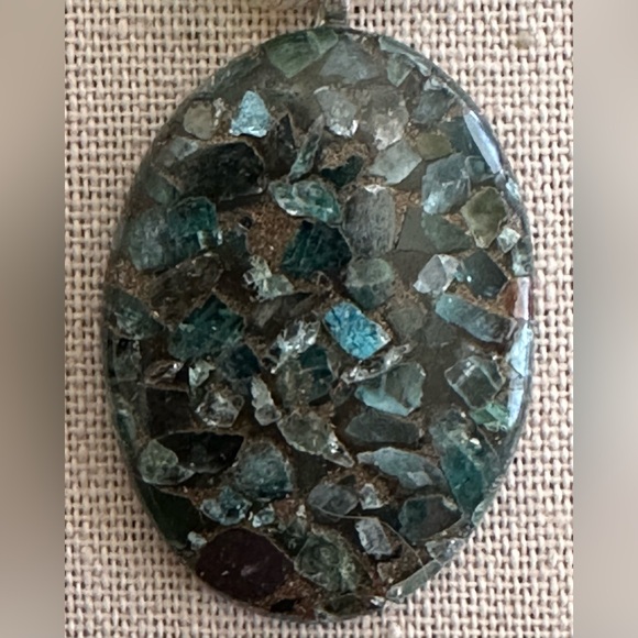 22 inch Chrysocolla gemstone bead necklace NWOT - Picture 7 of 13